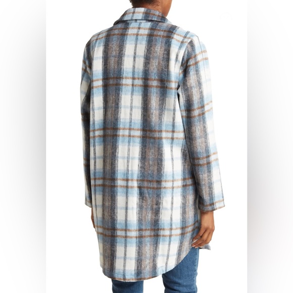 MELLODAY Light Blue Flannel Jacket NWT (1X) - Picture 3 of 3